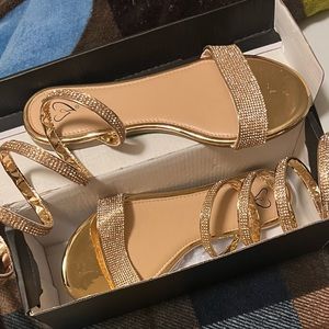 Windsor rose gold spiral sandals in new condition. Not used.